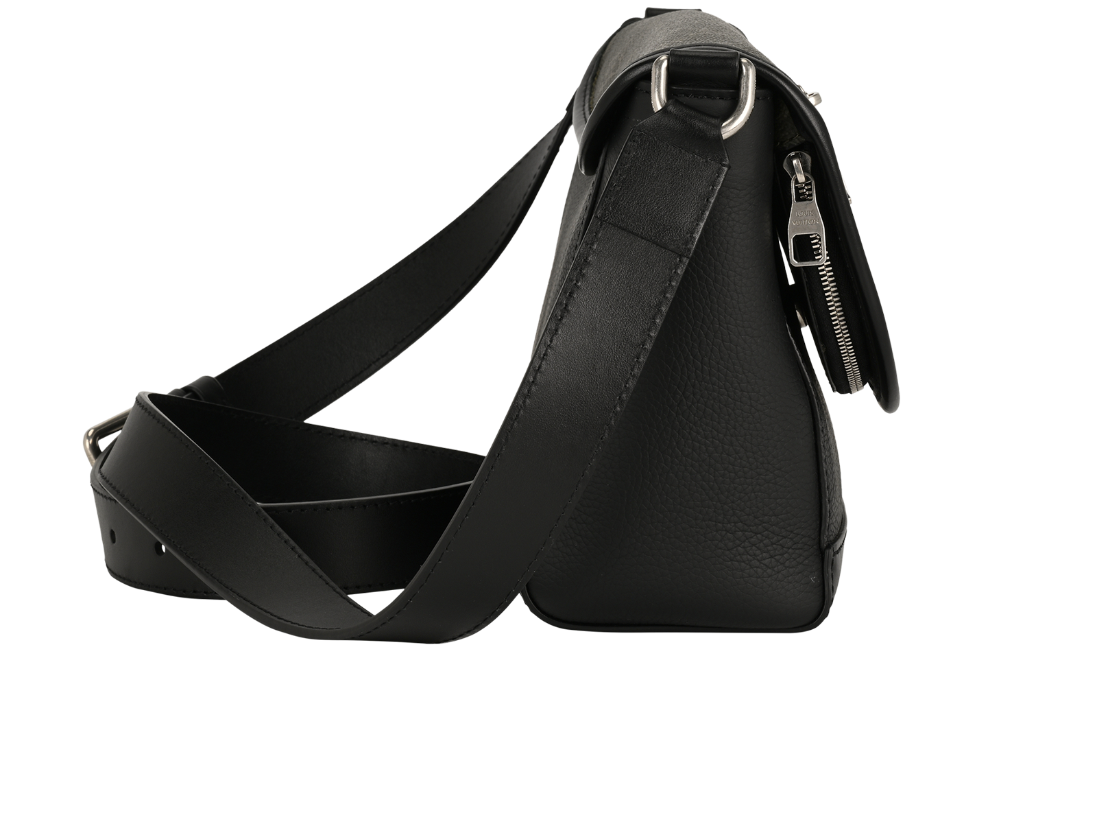 Pulse Messenger, &pound;1,200, Handbags, Black/Green, Canvas, Side view